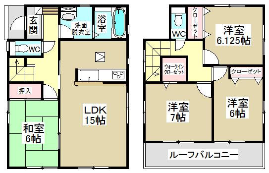Floor plan. 33,900,000 yen, 4LDK, Land area 240.04 sq m , Building area 97.31 sq m