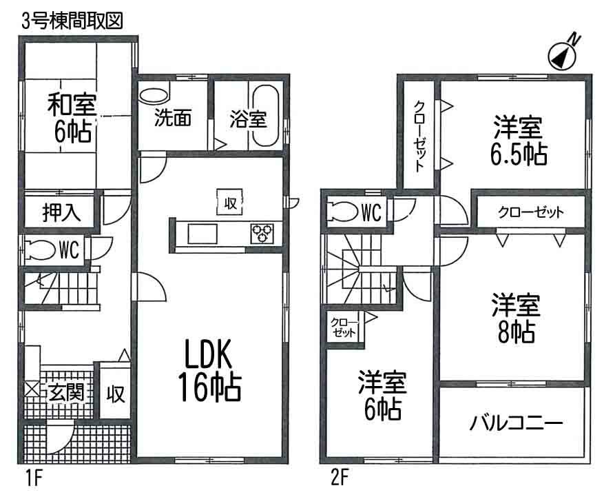 Floor plan. 34,800,000 yen, 4LDK, Land area 169.66 sq m , Building area 104.34 sq m