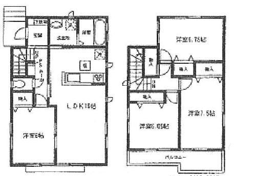 Floor plan. (1 Building), Price 25,800,000 yen, 4LDK, Land area 101.88 sq m , Building area 97.32 sq m