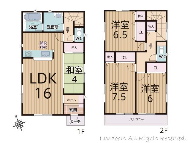 Floor plan. 23,900,000 yen, 4LDK, Land area 118.81 sq m , Building area 96.39 sq m floor plan