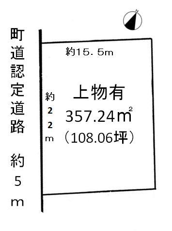 Compartment figure. Land price 24,800,000 yen, Land area 357.24 sq m