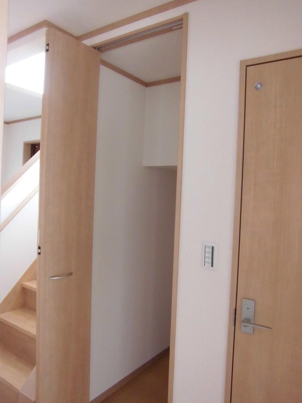 Receipt. Stairs under storage