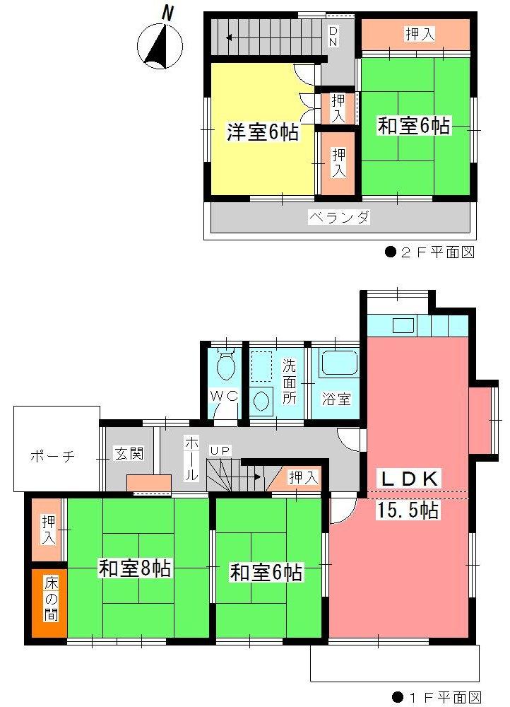 Floor plan. 37 million yen, 4LDK, Land area 252.64 sq m , Building area 99.36 sq m