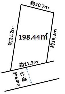 Compartment figure. Land price 24,800,000 yen, Land area 198.44 sq m