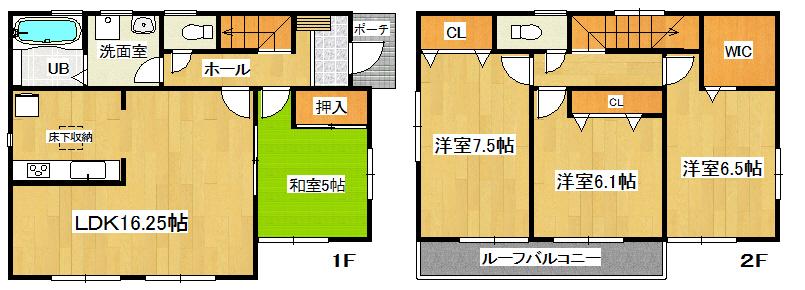 Floor plan. 25,900,000 yen, 4LDK, Land area 147.19 sq m , Building area 98.97 sq m