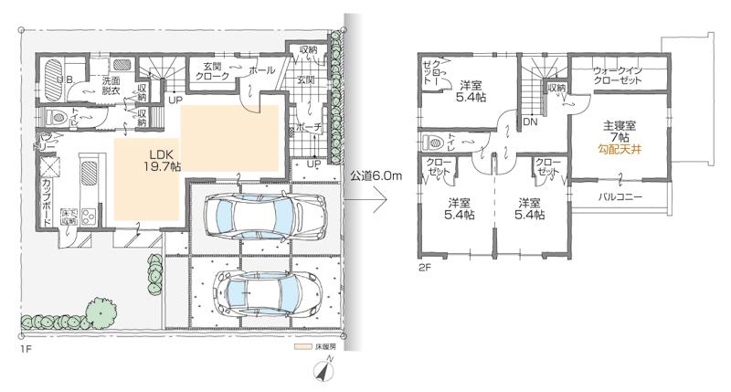 Floor plan. Price: 36,900,000 yen Floor: 4LDK + 2S land area: 131.02 sq m building area: 111.23 sq m