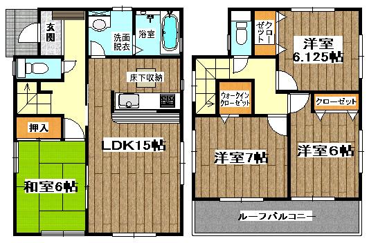 Floor plan. (3 Building), Price 33,900,000 yen, 4LDK, Land area 240.04 sq m , Building area 97.31 sq m