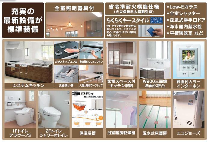 Other Equipment. Fire in addition Ordinance quasi-fireproof structure specification packed with luxurious amenities are standard ・ Earthquake insurance is there significant discount. 
