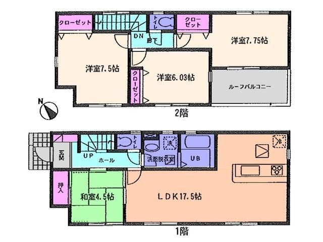 Floor plan. 28,900,000 yen, 4LDK, Land area 132.65 sq m , Building area 98.55 sq m