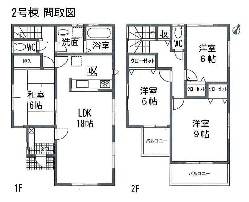 Floor plan. 34,800,000 yen, 4LDK, Land area 169.14 sq m , Building area 106 sq m