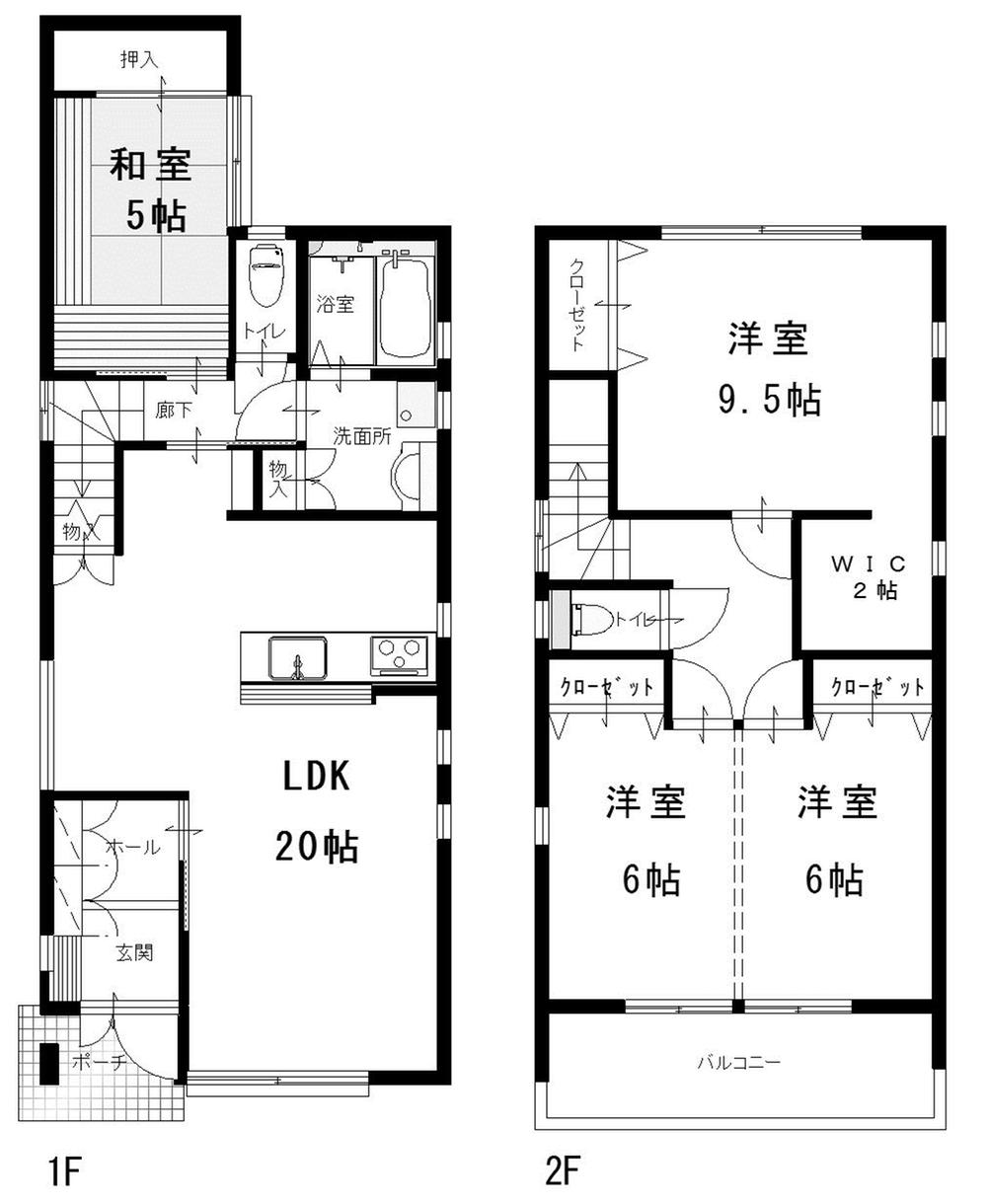 Floor plan. 39,500,000 yen, 4LDK, Land area 141.96 sq m , Building area 111.62 sq m