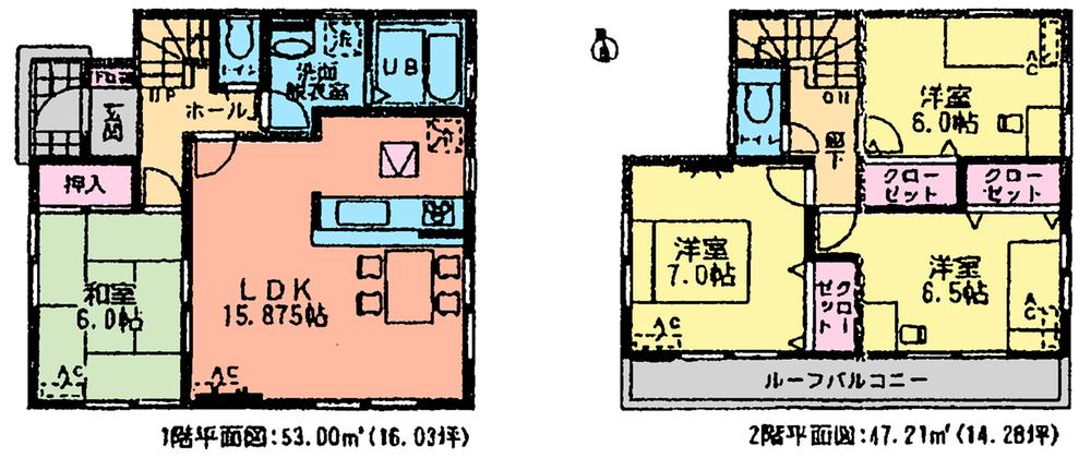 Floor plan. (3 Building), Price 25,500,000 yen, 4LDK, Land area 199.8 sq m , Building area 97.31 sq m