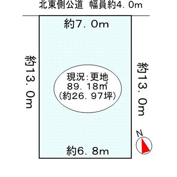 Compartment figure. Land price 2.9 million yen, Land area 89.18 sq m