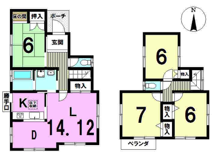 Floor plan. 16.8 million yen, 4LDK, Land area 130.1 sq m , Building area 100.83 sq m