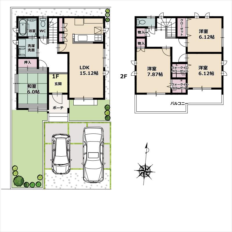 Floor plan. (B), Price 35,100,000 yen, 4LDK, Land area 145 sq m , Building area 109.31 sq m