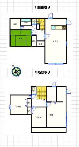 Floor plan. 24,800,000 yen, 4LDK, Land area 171.91 sq m , Building area 124.21 sq m