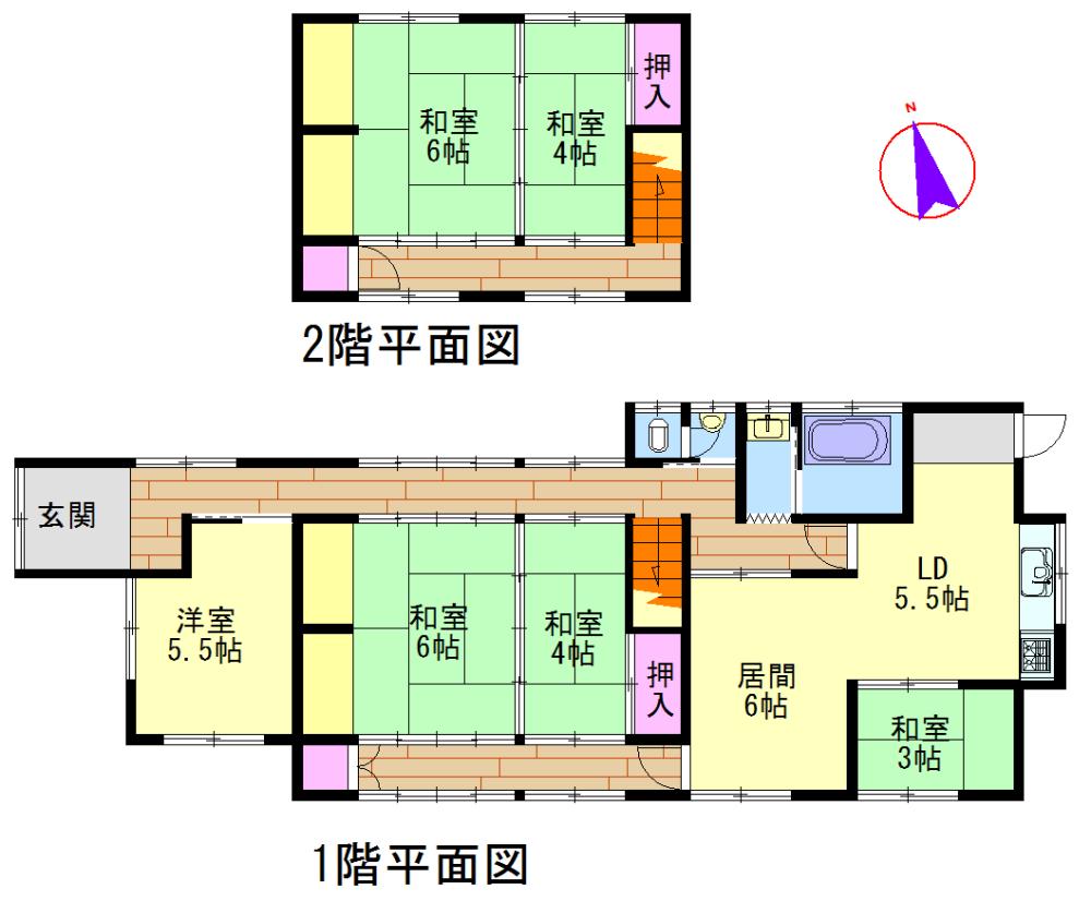 Floor plan. 17.8 million yen, 5LDK, Land area 259.32 sq m , Building area 124.22 sq m