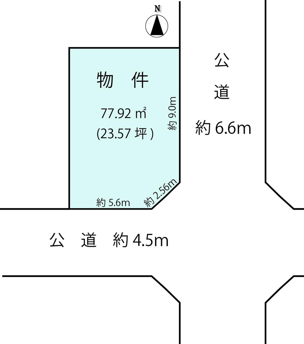 Compartment figure. Land price 6.6 million yen, Land area 77.92 sq m