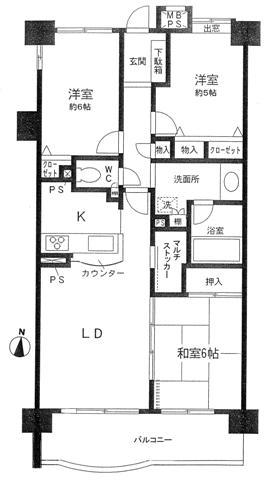 Floor plan. 3LDK + S (storeroom), Price 13.8 million yen, Occupied area 72.23 sq m , Balcony area 11.54 sq m