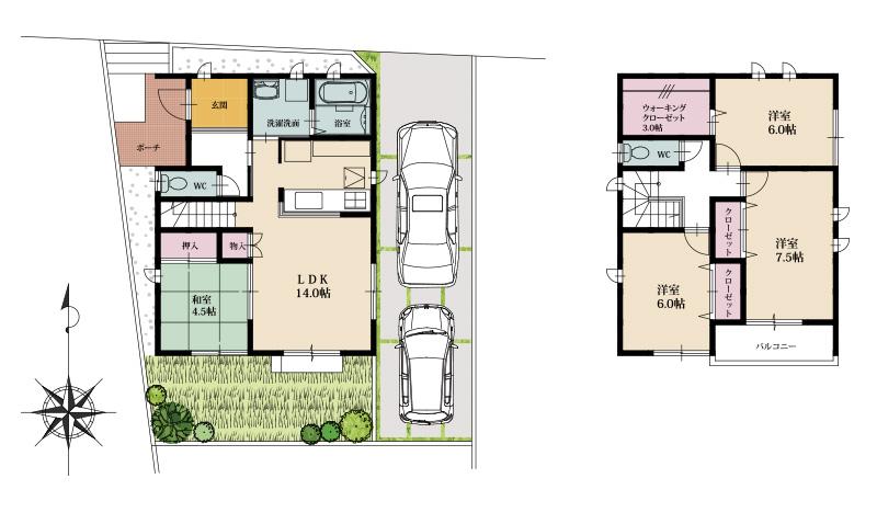 Floor plan. (A Building), Price 26.2 million yen, 4LDK, Land area 120 sq m , Building area 98.55 sq m