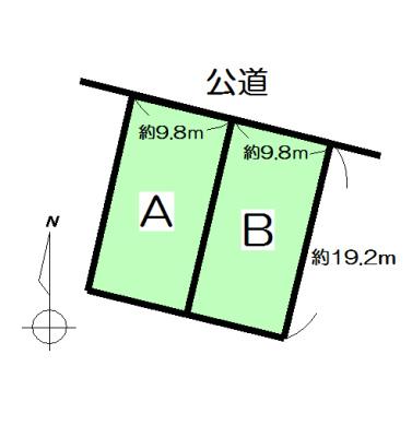 Compartment figure. Land price 18.6 million yen, Land area 196 sq m