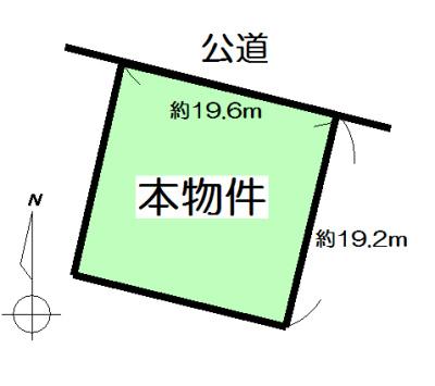 Compartment figure. Land price 37,200,000 yen, Land area 392 sq m
