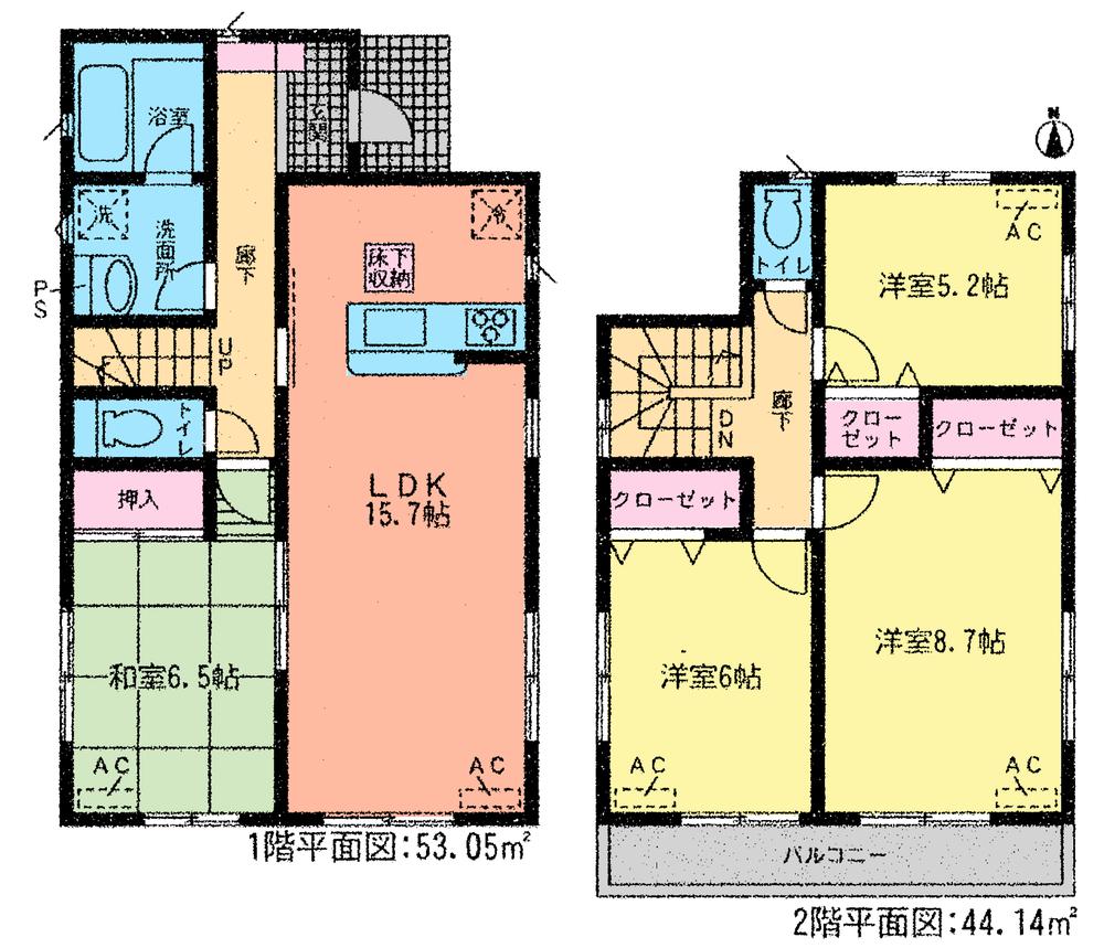 Floor plan. (1 Building), Price 25,900,000 yen, 4LDK, Land area 140.75 sq m , Building area 97.19 sq m