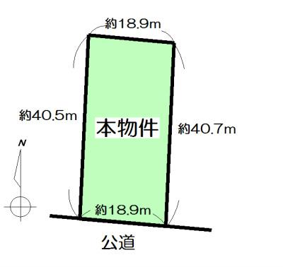 Compartment figure. Land price 52 million yen, Land area 767 sq m