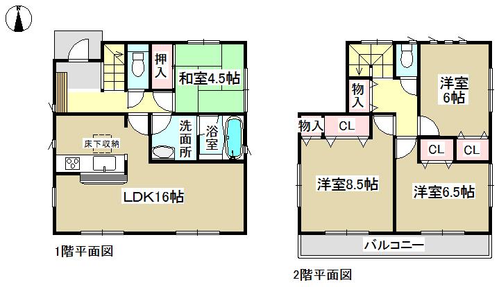 Floor plan. (1 Building), Price 22 million yen, 4LDK, Land area 145.13 sq m , Building area 96.79 sq m