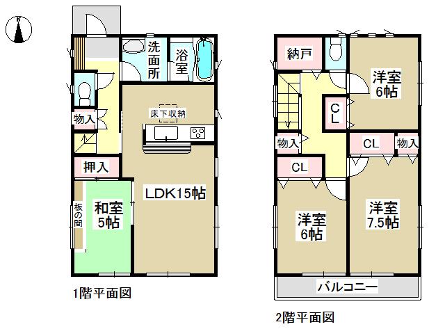 Floor plan. (3 Building), Price 21 million yen, 4LDK, Land area 159.55 sq m , Building area 97.2 sq m