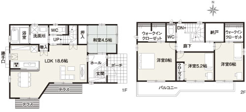 Floor plan. (Ctype), Price 27,800,000 yen, 4LDK+S, Land area 135.5 sq m , Building area 111.18 sq m