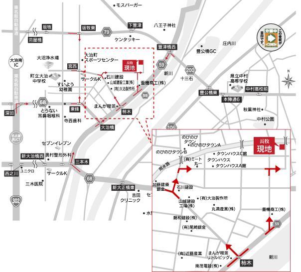 Local guide map. Also a good location access to Nagoya. Also enhance surrounding facilities.  / Local guide map