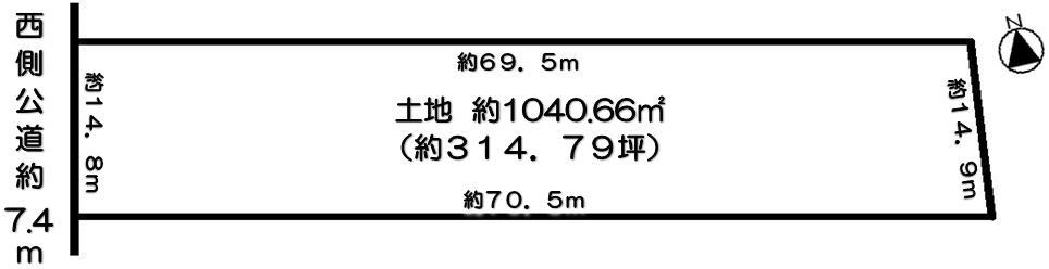 Compartment figure. Land price 53,500,000 yen, Land area 1,040.66 sq m