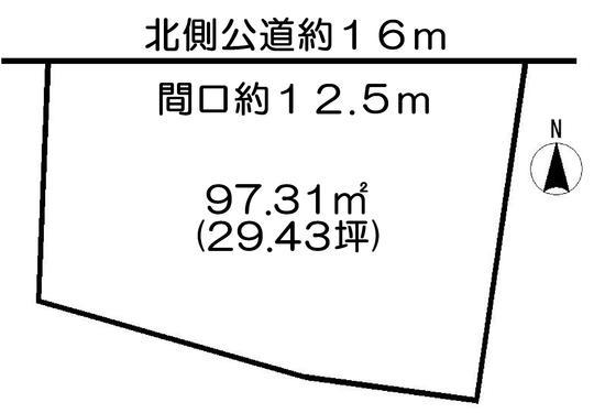 Compartment figure. Land price 10.5 million yen, Land area 97.31 sq m