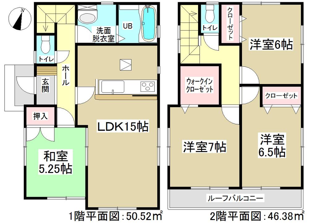 Floor plan. (Building 2), Price 26,900,000 yen, 4LDK, Land area 116.33 sq m , Building area 96.9 sq m