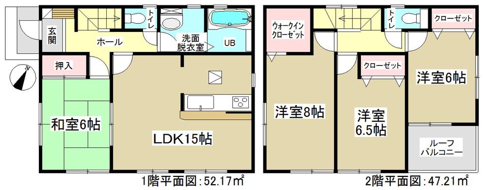Floor plan. (3 Building), Price 24,800,000 yen, 4LDK, Land area 131.96 sq m , Building area 99.38 sq m