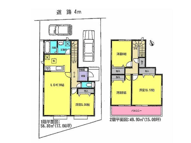 Floor plan. 22,800,000 yen, 4LDK, Land area 121.19 sq m , Building area 108.29 sq m floor plan