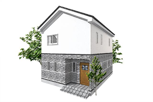 Rendering (appearance). (C Building) is Rendering. LDK15.25 Pledge, All rooms with storage, Nantei. Flooring, wallpaper, door, Such as appearance, It can be huge select from in the catalog, You are the only of the house building can charm of our free design. 