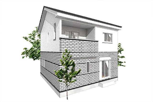 Rendering (appearance). (F Building) is Rendering. LDK14.50 Pledge, Walk-in closet with two, All room with storage, Nantei. Flooring, wallpaper, door, Such as appearance, It is free design support that can be huge select from in the catalog. 