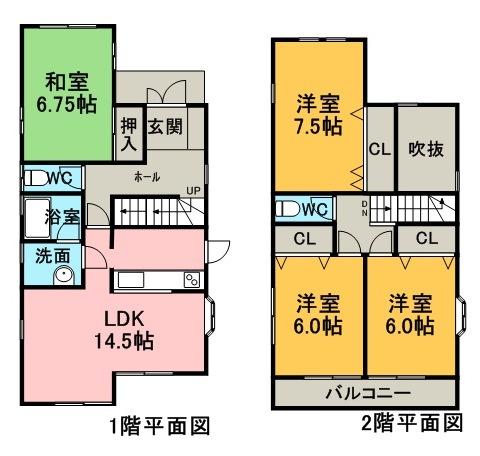 Floor plan. 17.8 million yen, 4LDK, Land area 120.08 sq m , Building area 98.53 sq m 4LDK