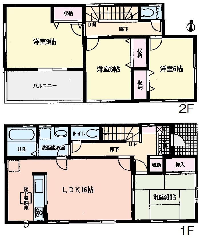 Floor plan. (1 Building), Price 24,800,000 yen, 4LDK, Land area 158.01 sq m , Building area 105.17 sq m