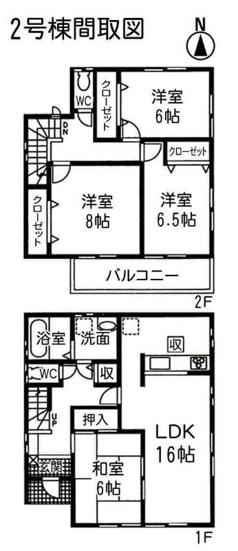 Floor plan. 22,800,000 yen, 4LDK, Land area 121.54 sq m , Building area 106 sq m