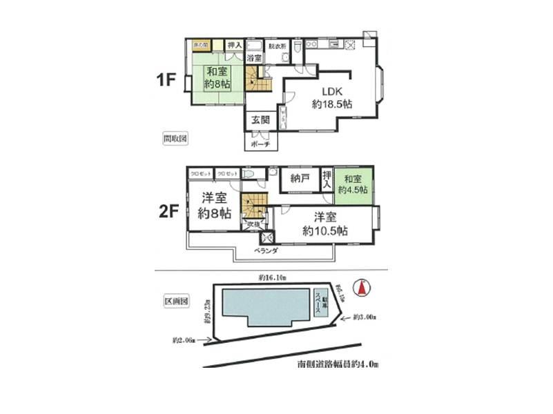 Floor plan. 29,800,000 yen, 4LDK + S (storeroom), Land area 146.56 sq m , Building area 131.24 sq m floor plan