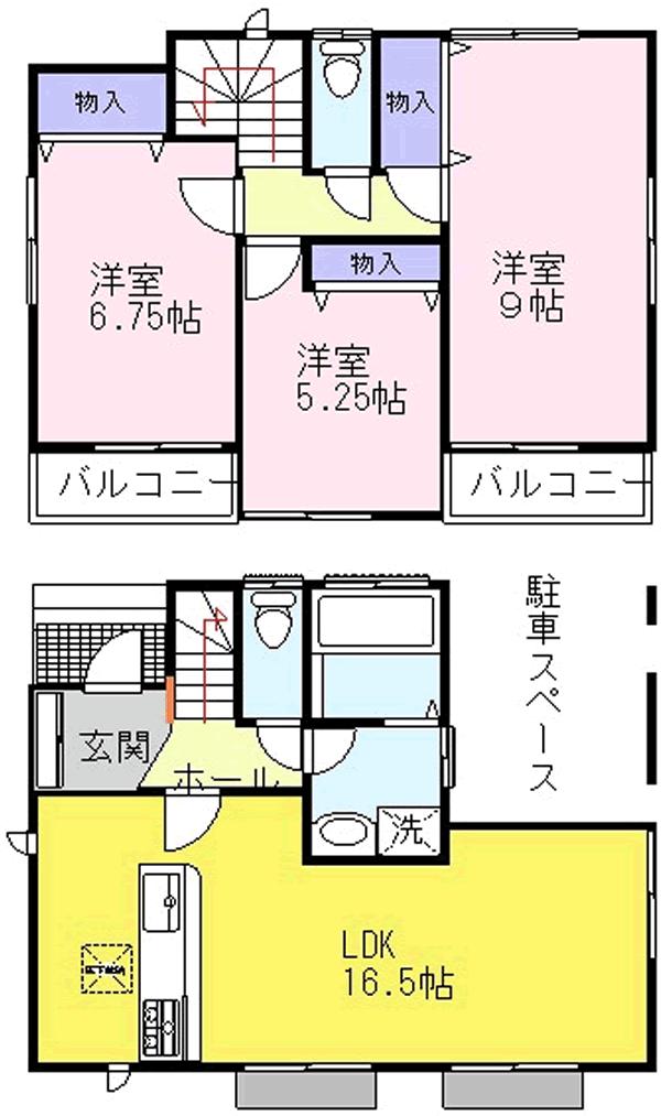 Floor plan. ((1)), Price 25,800,000 yen, 3LDK, Land area 99.82 sq m , Building area 87.38 sq m
