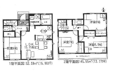 Floor plan. (7 Building), Price 32,900,000 yen, 4LDK, Land area 133.05 sq m , Building area 98.14 sq m