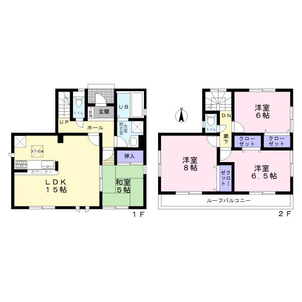 Floor plan. (3 Building), Price 30,900,000 yen, 4LDK, Land area 203.31 sq m , Building area 95.24 sq m