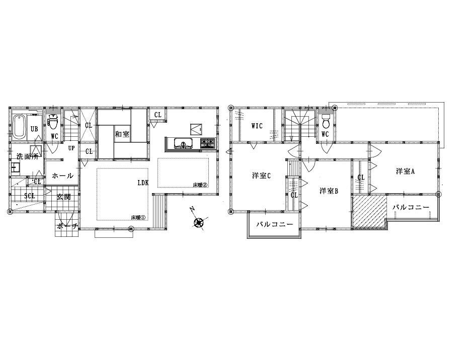 Floor plan. 43,800,000 yen, 4LDK, Land area 133.77 sq m , Building area 109.31 sq m 1 issue areas ・ Planning plan