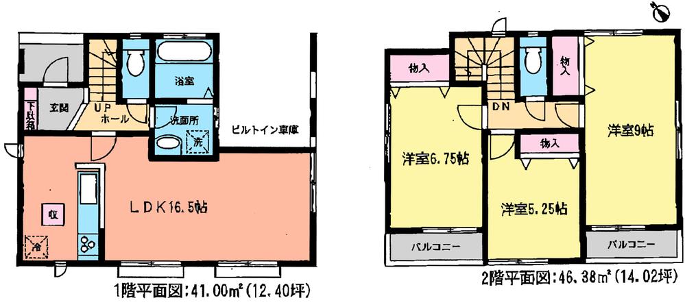 Floor plan. (1 Building), Price 25,800,000 yen, 3LDK, Land area 99.82 sq m , Building area 87.38 sq m