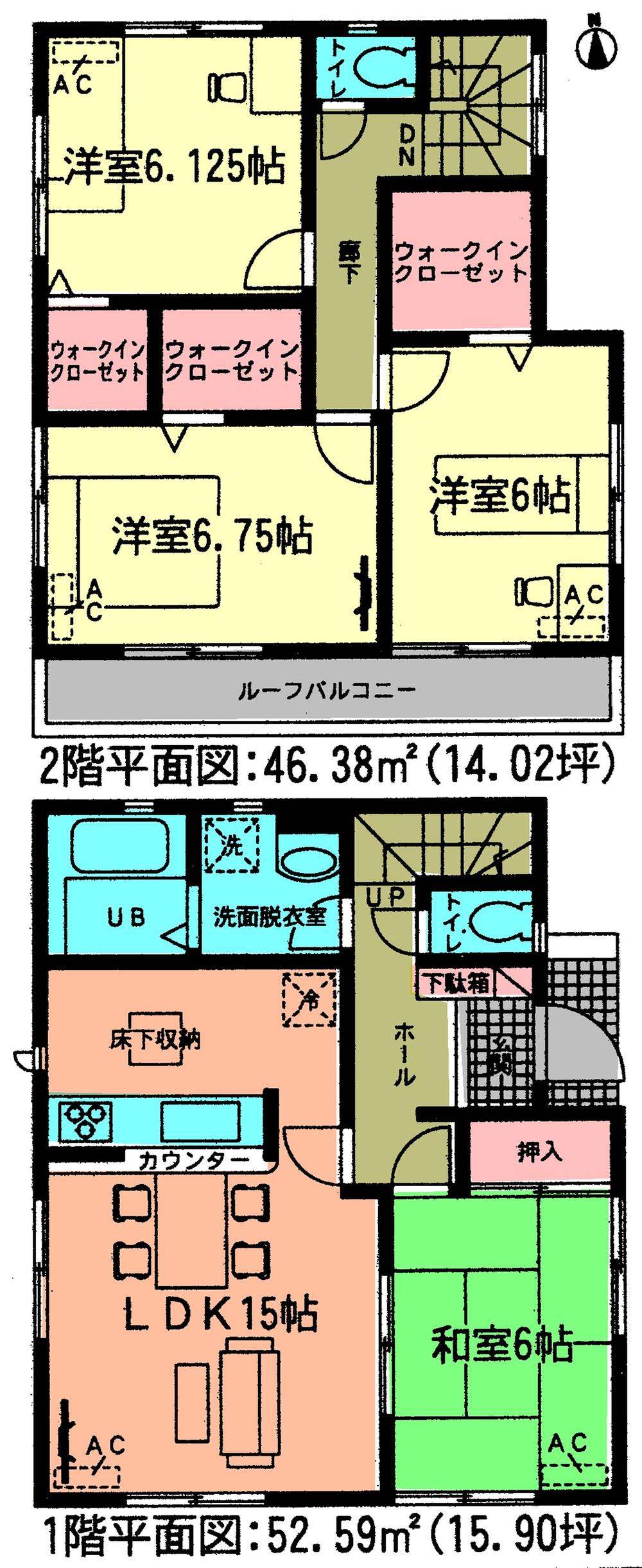 Floor plan. (4 Building), Price 31,900,000 yen, 4LDK, Land area 146.7 sq m , Building area 98.97 sq m