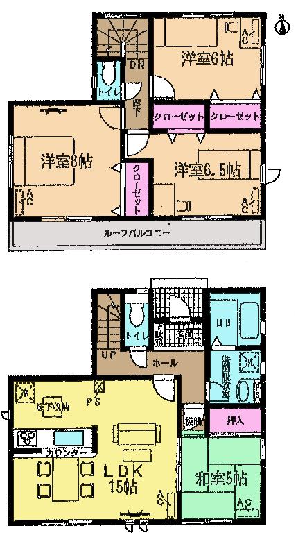 Floor plan. (3 Building), Price 30,900,000 yen, 4LDK, Land area 203.31 sq m , Building area 95.24 sq m